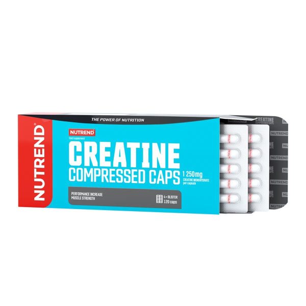 Креатин моногідрат Nutrend Creatine Compressed Caps, 120 капсул для зростання м'язів