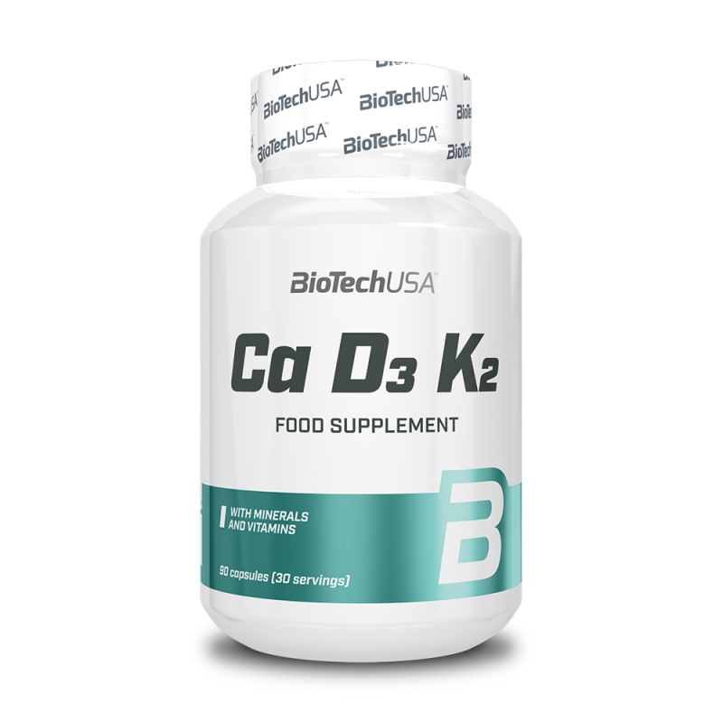 Вітаміни та мінерали BioTech Ca D3 K2, 90 капсул