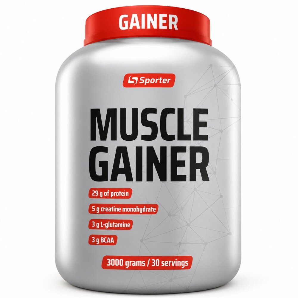 Гейнер Sporter Muscle Gainer, 3 кг