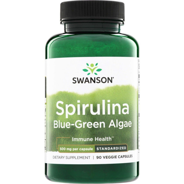 Стандартизована спіруліна Swanson Spirulina Blue-Green Algae, 90 таблеток