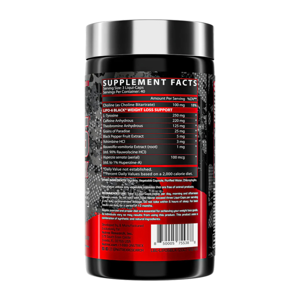 Lipo-6 Black Maximum Potency - 120 caps. Фото 2