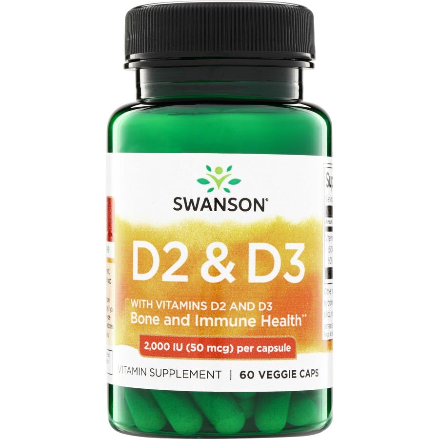 Комплекс вітамінів Swanson Vitamin D2 and D3 Complex, 60 вегакапсул