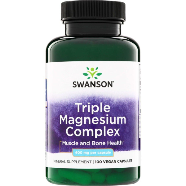 Комплекс магнію Swanson Triple Magnesium Complex 400 mg, 100 вегакапсул
