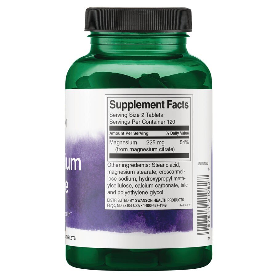 Цитрат магнію Swanson Magnesium Citrate 112.5 mg Super Strength, 240 таблеток. Фото 2