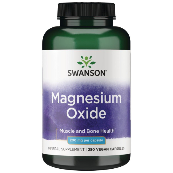 Оксид магнію Swanson Magnesium Oxide 200 mg, 500 капсул