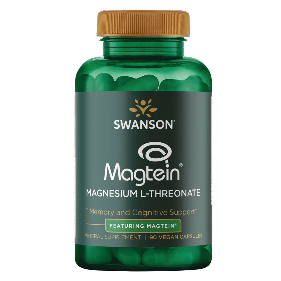 Магній L-треонат Swanson Magnesium L-Threonate Featuring Magtein®, 90 капсул