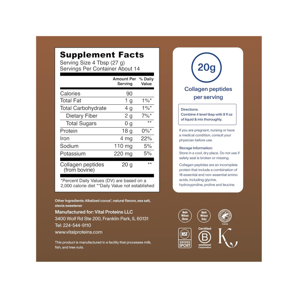 Collagen Peptides - 383g Chocolate. Фото 2