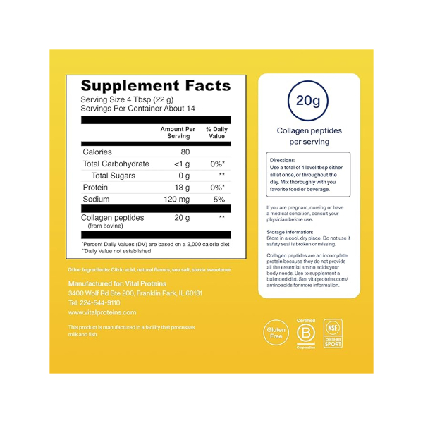 Collagen Peptides - 313g Lemon. Фото 2