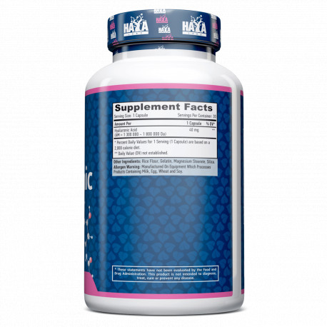 Препарат для суглобів і зв'язок Haya Labs Hyaluronic Acid 40 mg, 30 капсул. Фото 2