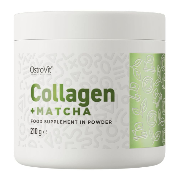 Колаген та матча OstroVit Collagen + Matcha, 210 грам