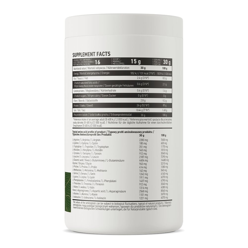 Гороховий протеїн ізолят OstroVit Vege Pea Protein Isolate, 480 грам. Фото 2