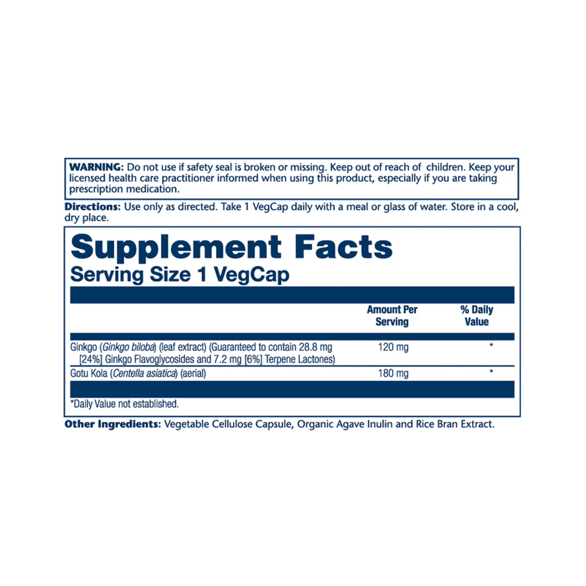 Ginkgo Biloba Extract One 120mg - 30 vcaps. Фото 2