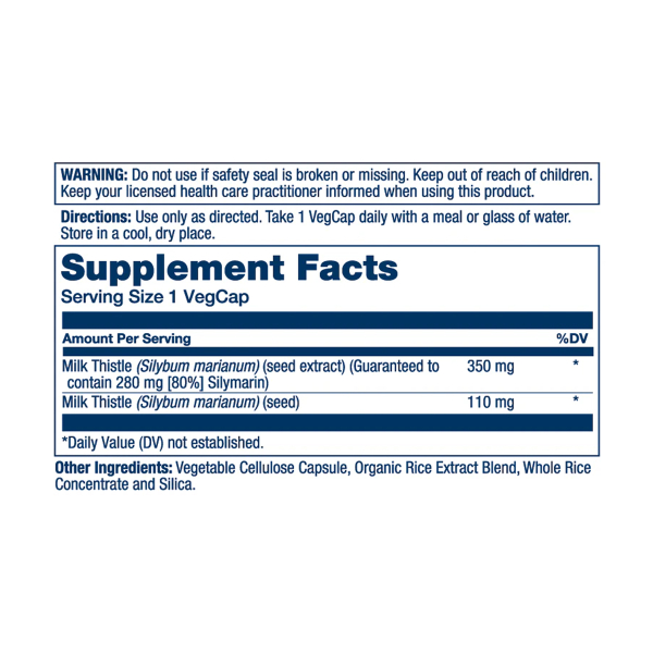 Milk Thistle Seed Extract One 350mg - 30 vcaps. Фото 2