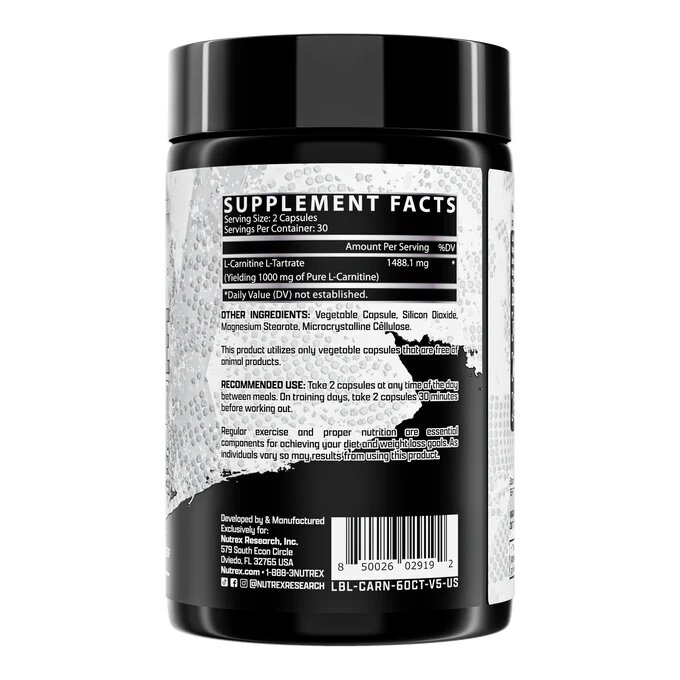 Жироспалювач Nutrex Research Lipo-6 Carnitine, 60 капсул. Фото 3
