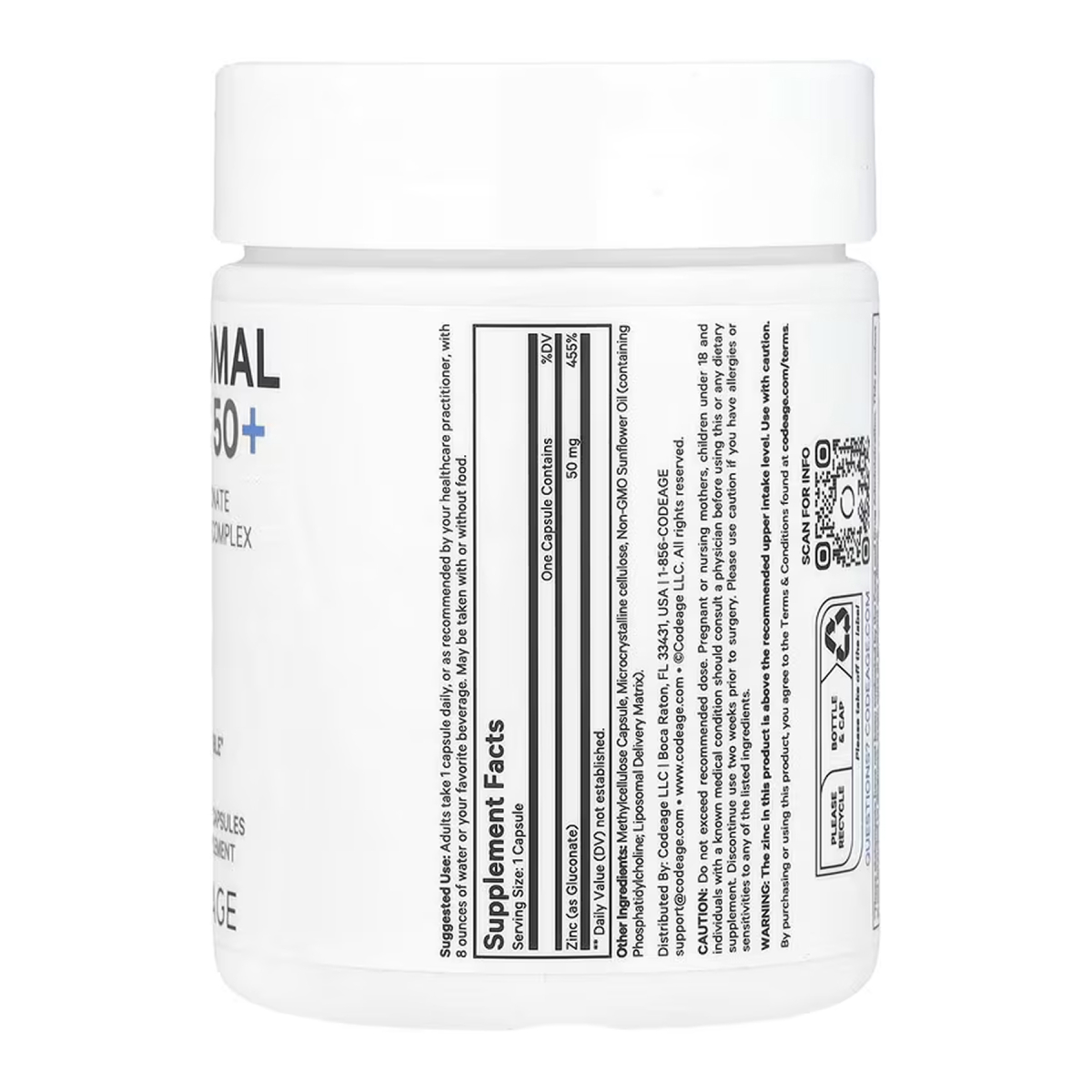 Liposomal Zinc - 100 vcaps. Фото 2