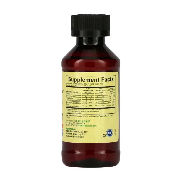 Zinc Plus Liquid - 118ml Natural Mango Strawberry. Фото 2