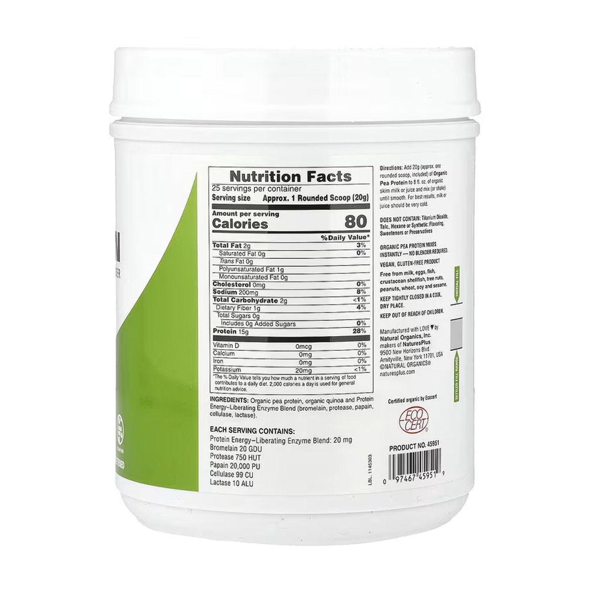Pea Protein - 500g. Фото 2