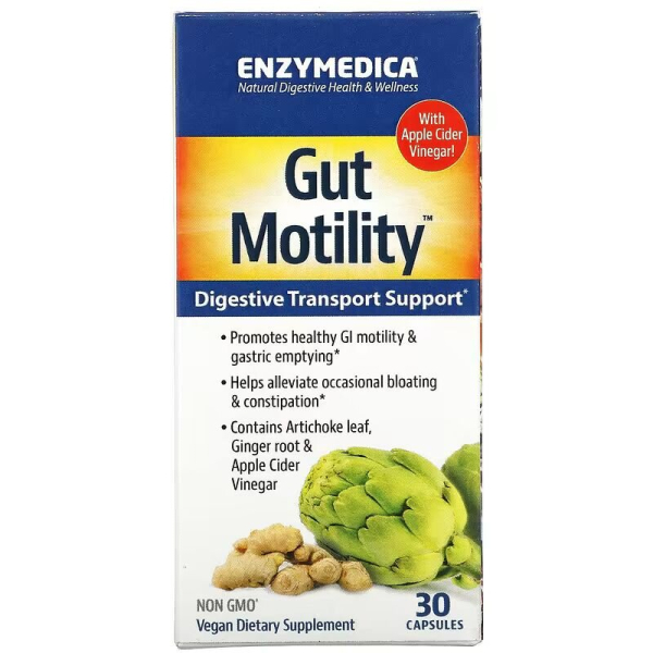 Натуральна добавка Enzymedica Gut Motility, 30 капсул. Фото 2