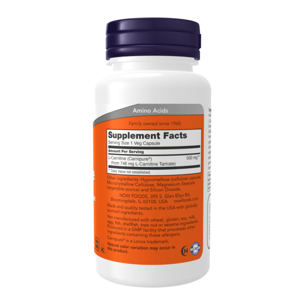 L-Carnitine 500mg - 180 caps. Фото 2