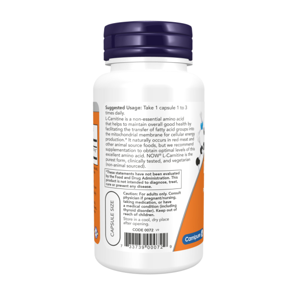 L-Carnitine 500mg - 180 caps. Фото 3