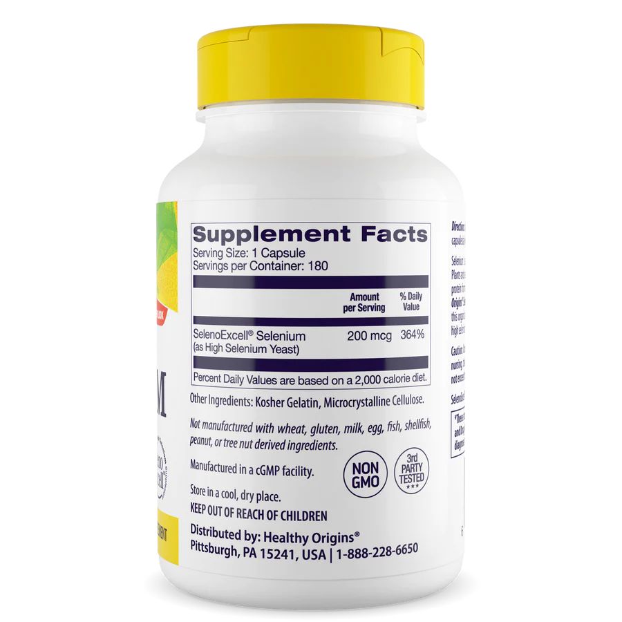 Селен Healthy Origins Selenium 200 mcg, 180 капсул для підтримки імунної системи. Фото 2
