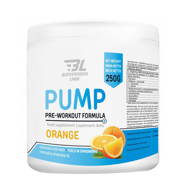 Передтренувальний комплекс Bodyperson Labs Pump, 250 грам