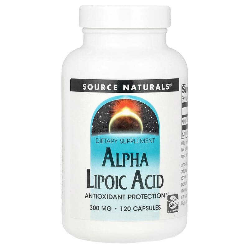 Альфа-ліпоєва кислота Source Naturals Alpha Lipoic Acid 100 mcg, 120 таблеток