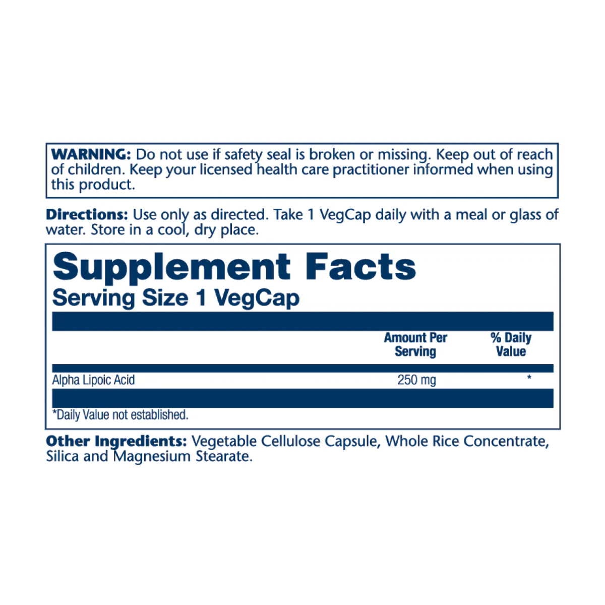 Alpha Lipoic Acid 250mg - 60 vcaps. Фото 2