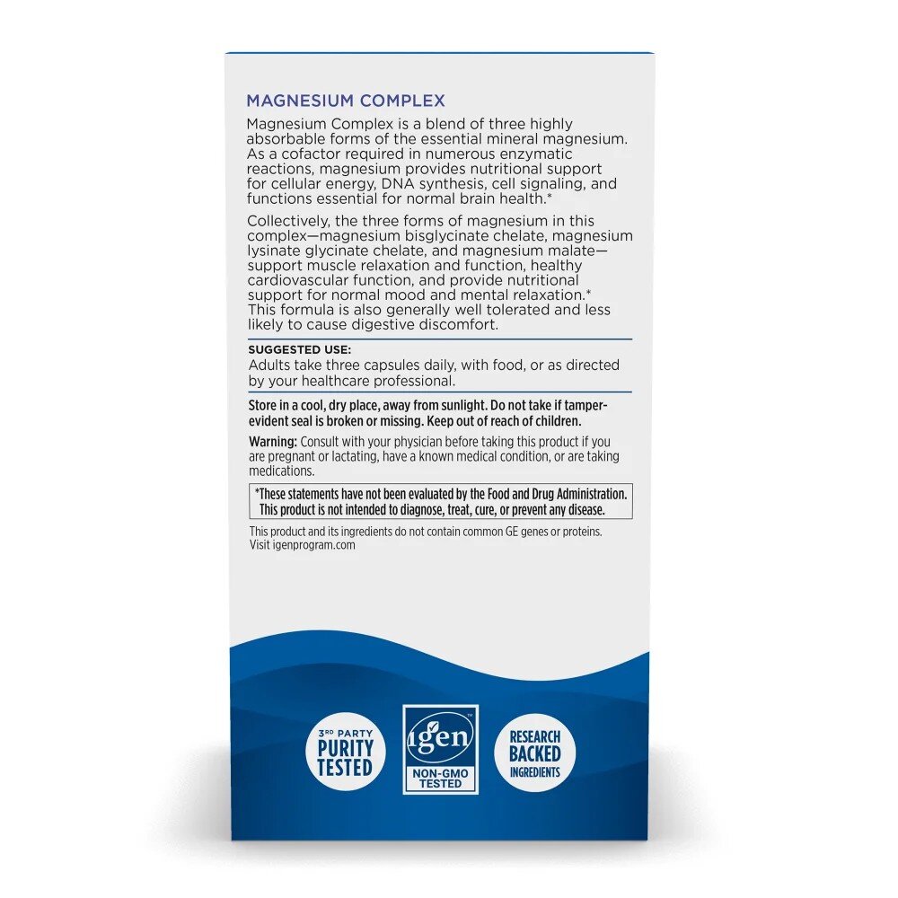 Комплекс магнію у трьох формах Nordic Naturals Magnesium Complex, 90 капсул. Фото 3