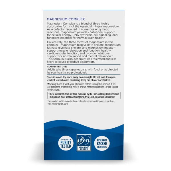 Комплекс магнію у трьох формах Nordic Naturals Magnesium Complex, 90 капсул. Фото 3