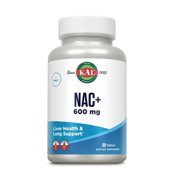 N-ацетил-L-цистеїн KAL NAC+ 600 mg, 60 таблеток