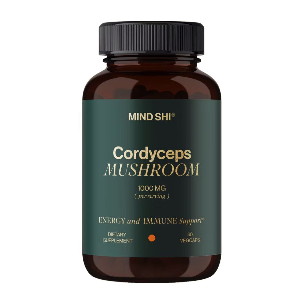 Гриб кордицепс Mind Shi Cordyceps Mushroom 1000 mg, 60 вегакапсул