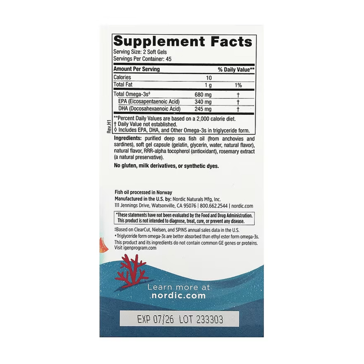 Ultimate Omega Junior - 90 mini softgels. Фото 2