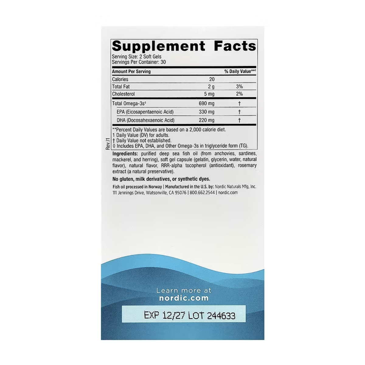 Omega-3 - 60 softgels. Фото 2