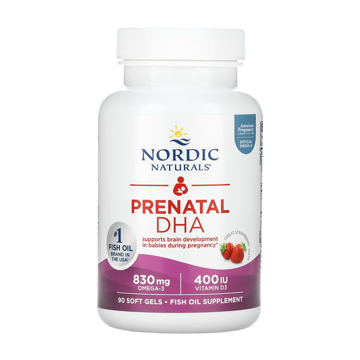 Prenatal DHA - 90 softgels Strawberry. Фото 3