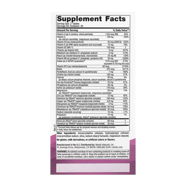 Prenatal Multivitamin - 60 tabs. Фото 2