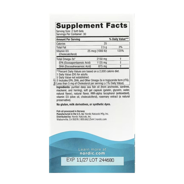 Ultimate Omega 2X D3 - 60 softgels. Фото 2