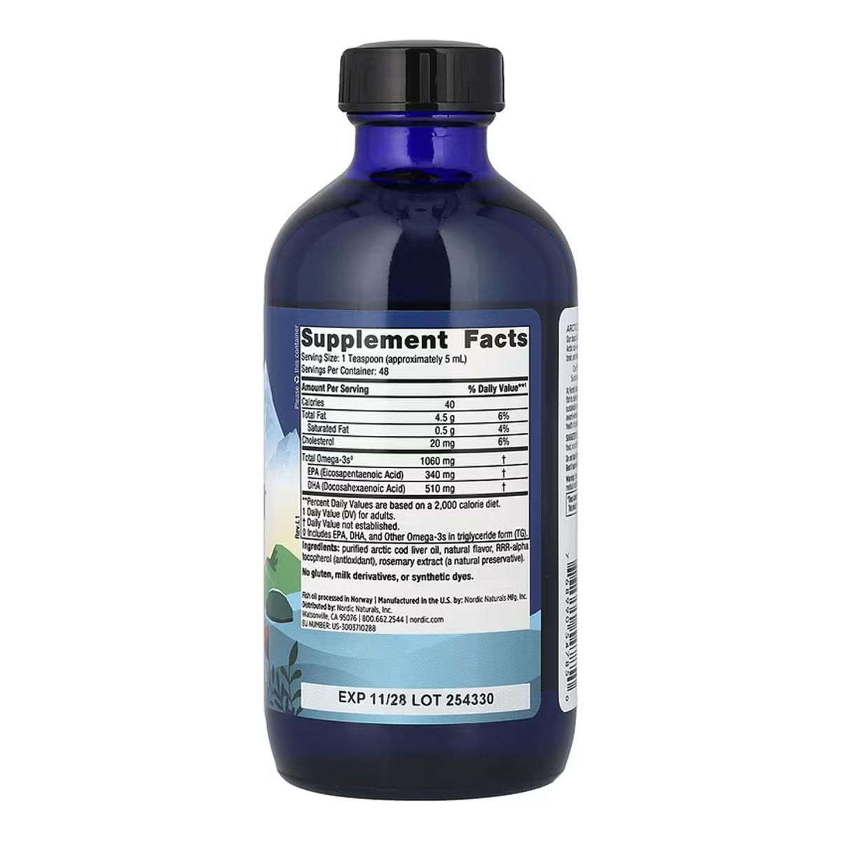 Arctic Cod Liver Oil™ - 237 ml Orange. Фото 2