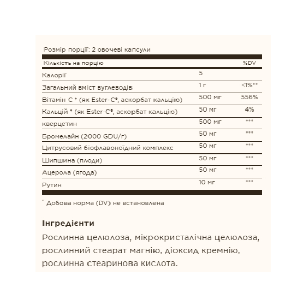 Quercetin Complex with Ester-C® Plus - 50 vcaps. Фото 2