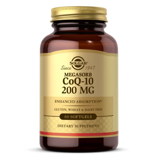 Натуральна добавка Solgar CoQ-10 200 mg Megasorb, 60 капсул