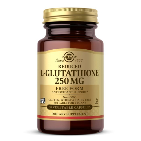 Натуральна добавка Solgar L-Glutathione 250 mg Reduced, 30 вегакапсул