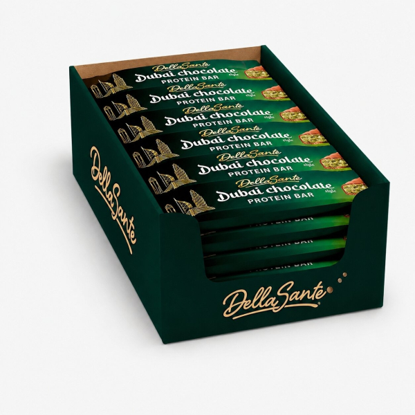 Батончик Della Sante Dubai Chocolate Style Protein Bar, 24*45 грам