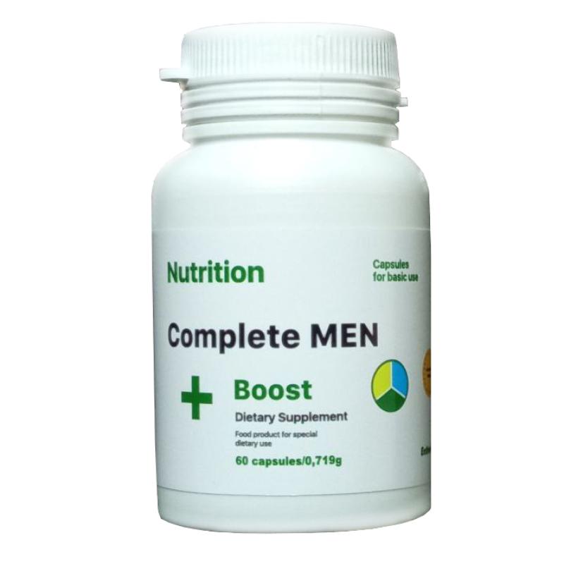 Стимулятор тестостерону EntherMeal Complete Men+ Boost, 60 капсул - Термін 10.26