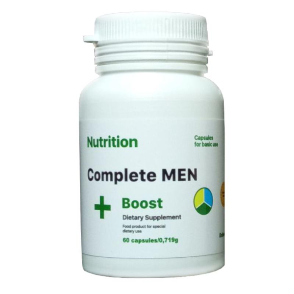 Стимулятор тестостерону EntherMeal Complete Men+ Boost, 60 капсул - Термін 10.26