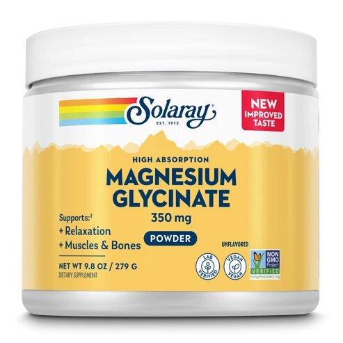 Бісгліцинат магнію Solaray Magnesium Glycinate 350 mg High Absorption, 279 грам