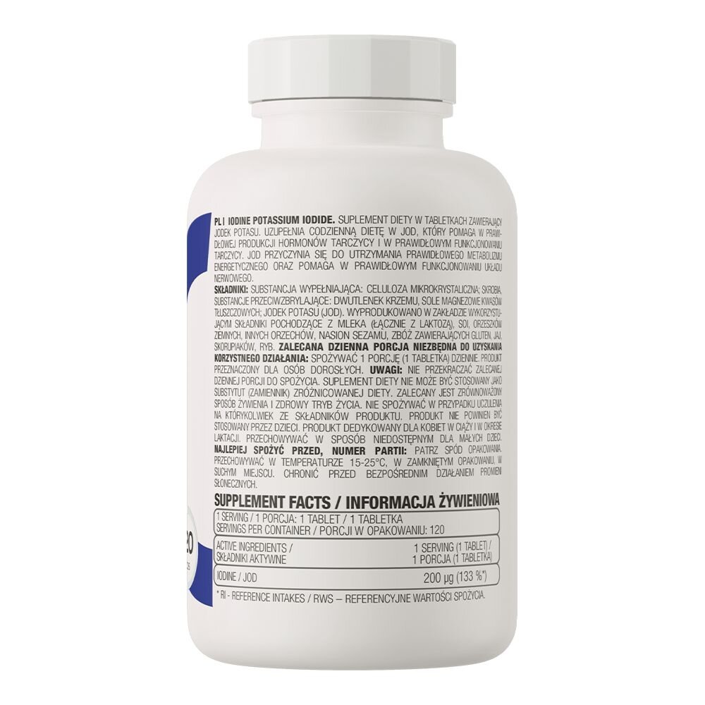 Йодид калію OstroVit IODINE Potassium Iodide, 120 таблеток. Фото 2