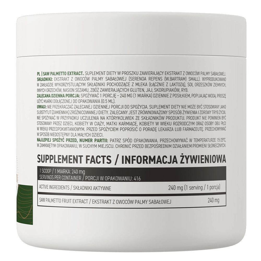 Натуральна добавка OstroVit Vege Saw Palmetto, 100 грам. Фото 2