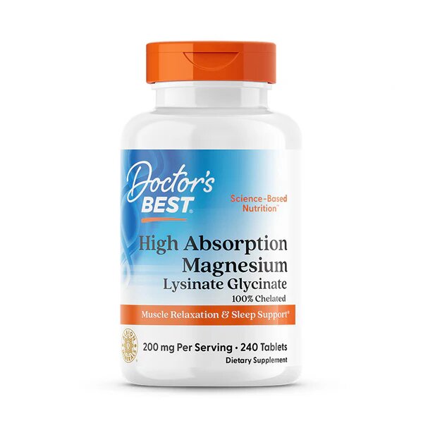 Вітаміни та мінерали Doctor's Best Magnesium 100 mg High Absorption, 240 таблеток