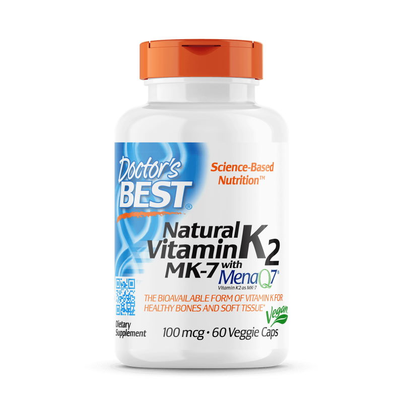 Вітаміни та мінерали Doctor's Best Natural Vitamin K2 MK-7 100 mcg, 60 капсул