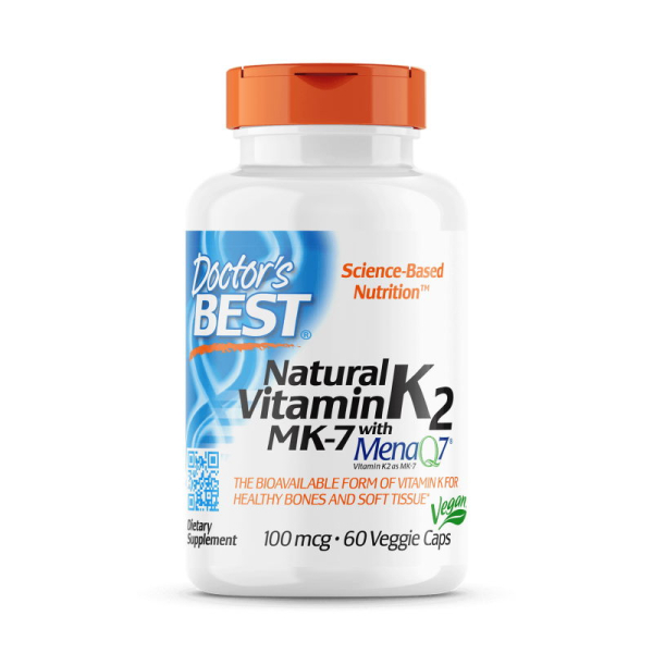 Вітаміни та мінерали Doctor's Best Natural Vitamin K2 MK-7 100 mcg, 60 капсул